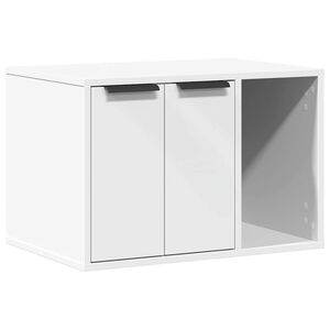 vidaXL Skř&iacute;ňka na kočič&iacute; z&aacute;chod b&iacute;l&aacute; 60 x 40 x 40 cm kompozitn&iacute; dřevo
