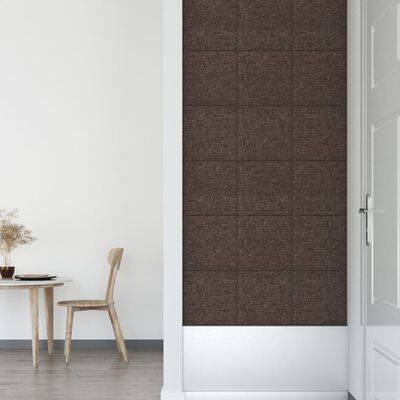 vidaXL Nástěnné panely 12 ks taupe 30 x 30 cm textil 1,08 m²