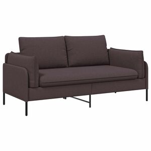 vidaXL Sofa pro dvě osoby Tmavě hněd&aacute; 188 x 81 x 89 cm Textil