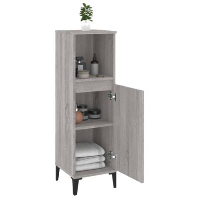 vidaXL Koupelnová skříňka šedá sonoma 30x30x100 cm kompozitní dřevo