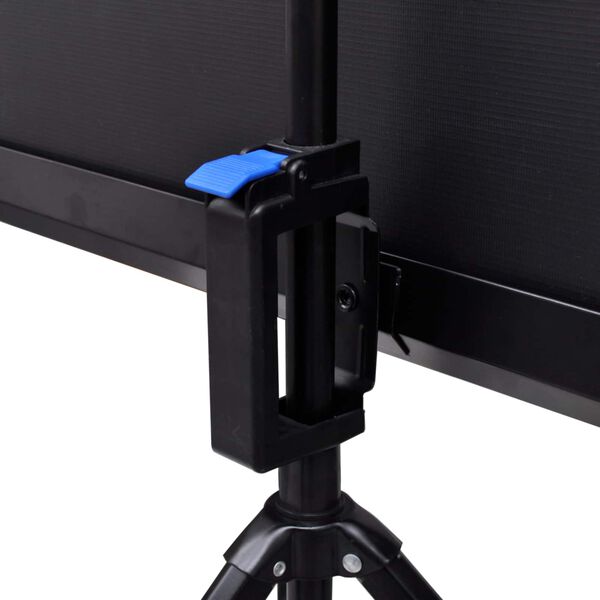 vidaXL Projekčn&iacute; pl&aacute;tno Čern&aacute; a b&iacute;l&aacute; 89 palců Kov a polyester