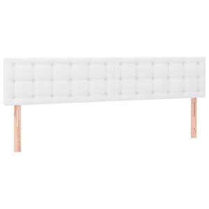 vidaXL Čela postele b&iacute;l&aacute; 160x5x78/88 cm uměl&aacute; kůže