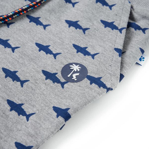 Dětsk&eacute; kraťasy se &scaron;ňůrkou světle &scaron;ed&aacute; melanž 140