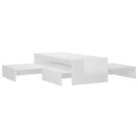 vidaXL Sada konferenčních stolků bílá s vysokým leskem 100x100x26,5 cm