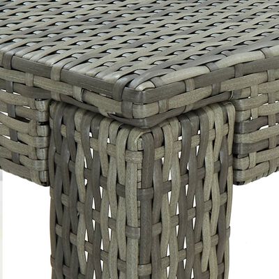 vidaXL Zahradní barový stůl šedý 100 x 60,5 x 110,5 cm polyratan
