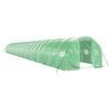 vidaXL Sklen&iacute;k s ocelov&yacute;m r&aacute;mem zelen&yacute; 72 m&sup2; 24 x 3 x 2 m