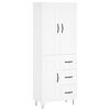 vidaXL Skř&iacute;ň highboard b&iacute;l&aacute; 69,5 x 34 x 180 cm kompozitn&iacute; dřevo