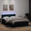 vidaXL Box spring postel s matrac&iacute; a LED tmavě zelen&aacute; 140x210 cm samet