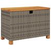 vidaXL Zahradn&iacute; &uacute;ložn&yacute; box &scaron;ed&yacute; 80x40x48 cm polyratan ak&aacute;ciov&eacute; dřevo