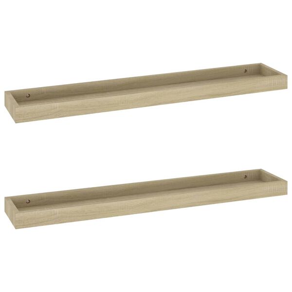 vidaXL N&aacute;stěnn&eacute; police Loggia 2 ks dub 80 x 15 x 4 cm MDF
