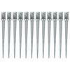 vidaXL Kotv&iacute;c&iacute; hroty 12 ks stř&iacute;brn&eacute; 8 x 8 x 91 cm pozinkovan&aacute; ocel