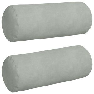 vidaXL Pol&scaron;t&aacute;ře 2 pcs Světle &scaron;ed&aacute; &Oslash; 15 x 40 cm Žebrovan&aacute; l&aacute;tka