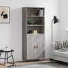 vidaXL Skř&iacute;ň highboard &scaron;ed&aacute; sonoma 69,5 x 34 x 180 cm kompozitn&iacute; dřevo
