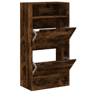 vidaXL Botn&iacute;k kouřov&yacute; dub 60 x 34 x 116 cm kompozitn&iacute; dřevo