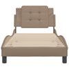 vidaXL R&aacute;m postele bez matrace Zadar cappuccino 90x200 cm uměl&aacute; kůže