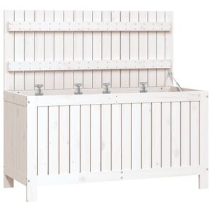 vidaXL Zahradn&iacute; &uacute;ložn&yacute; box b&iacute;l&yacute; 115 x 49 x 60 cm masivn&iacute; borov&eacute; dřevo