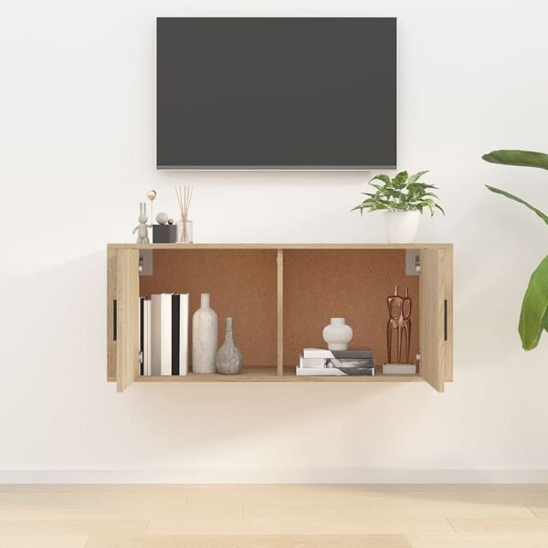 vidaXL N&aacute;stěnn&aacute; TV skř&iacute;ňka dub sonoma 100 x 34,5 x 40 cm