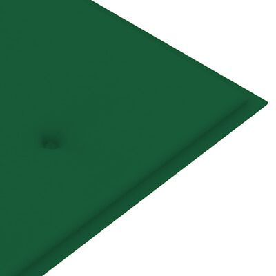 vidaXL Lavice Batavia se zelenou poduškou 150 cm masivní teak