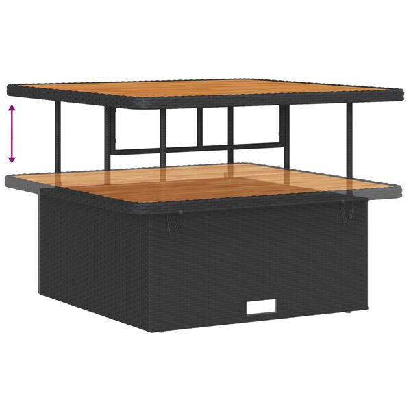 vidaXL Sada zahradn&iacute;ch pohovek s pol&scaron;t&aacute;řem 12 pcs Čern&aacute;