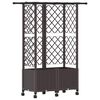 vidaXL Vyv&yacute;&scaron;en&yacute; z&aacute;hon s trel&aacute;ž&iacute; a střechou Hněd&aacute; 124 x 40 x 142 cm PP