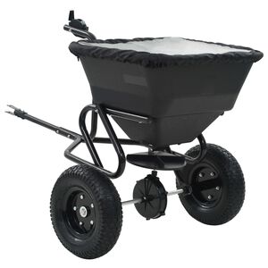 vidaXL Tažn&eacute; rozmetadlo soli PVC a ocel 125 x 74 x 79 cm 45 l