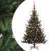 vidaXL Uměl&yacute; v&aacute;nočn&iacute; stromek s v&aacute;nočn&iacute;mi koulemi 120 cm 150 LED
