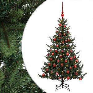 vidaXL Uměl&yacute; v&aacute;nočn&iacute; stromek s v&aacute;nočn&iacute;mi koulemi 120 cm 150 LED