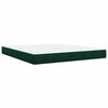 vidaXL Box spring postel s matrac&iacute; tmavě zelen&aacute; 180x200 cm samet