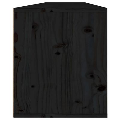 vidaXL Nástěnné skříňky 2 ks černé 80x30x35 cm masivní borové dřevo