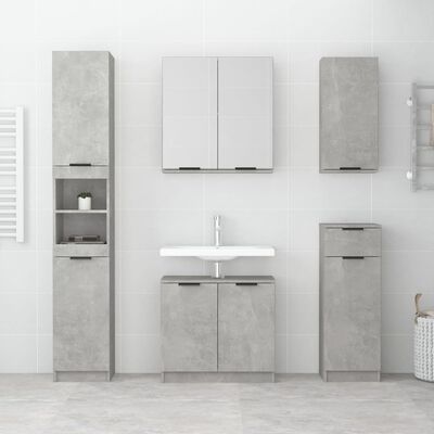 vidaXL Koupelnová zrcadlová skříňka betonově šedá 64 x 20 x 67 cm