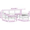 vidaXL Zahradn&iacute; lounge set 6 pcs Voskově Hněd&aacute; Masivn&iacute; borovice