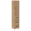 vidaXL Vysok&yacute; bufet Artisanov&yacute; dub 34,5 x 34 x 90 cm Kompozitn&iacute; dřevo