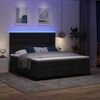 vidaXL Postel s boxspringem s matrac&iacute; s LED Čern&aacute; 180 x 200 cm textil