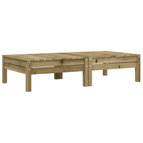 vidaXL Zahradní podnožky s poduškami 2 ks impregnované borové dřevo