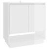 vidaXL Př&iacute;born&iacute;k b&iacute;l&yacute; s vysok&yacute;m leskem 70x41x75 cm kompozitn&iacute; dřevo