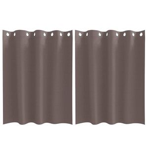 vidaXL Z&aacute;věsy na zatemněn&iacute; s kroužky 2 ks Tmavě hněd&aacute; 140 x 140 cm