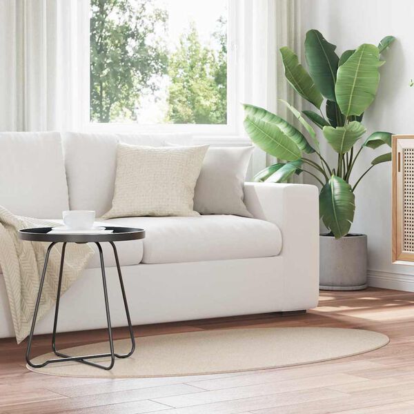 vidaXL Kusov&eacute; koberce Ov&aacute;ln&yacute; HUARTE B&eacute;žov&aacute; 80 x 150 cm 100% polyester