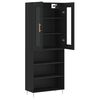 vidaXL Skříň highboard černá 69,5 x 34 x 180 cm kompozitní dřevo