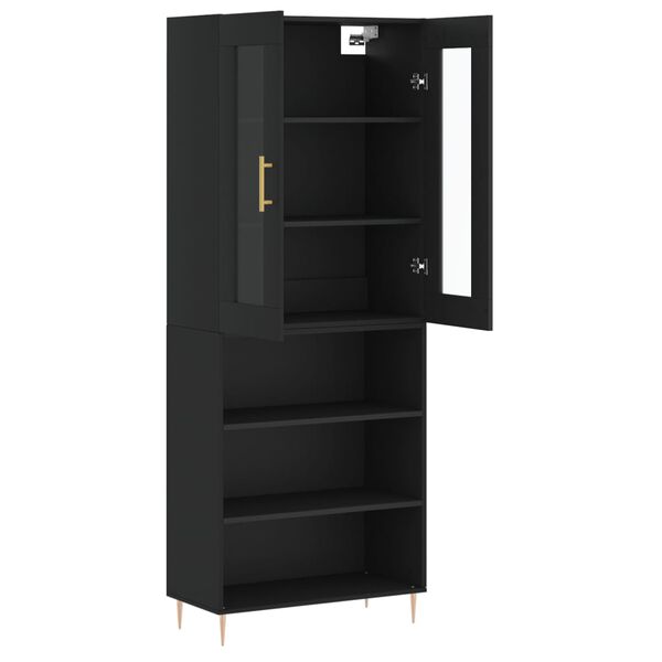 vidaXL Skříň highboard černá 69,5 x 34 x 180 cm kompozitní dřevo