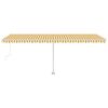 vidaXL Automatická markýza LED a senzor větru 600 x 350 cm žlutá/bílá