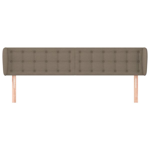 vidaXL Čelo postele typu u&scaron;&aacute;k taupe 203x23x78/88 cm textil