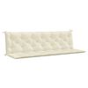 vidaXL Poduška na zahradní lavici krémově bílá 200x(50+50)x7 cm oxford