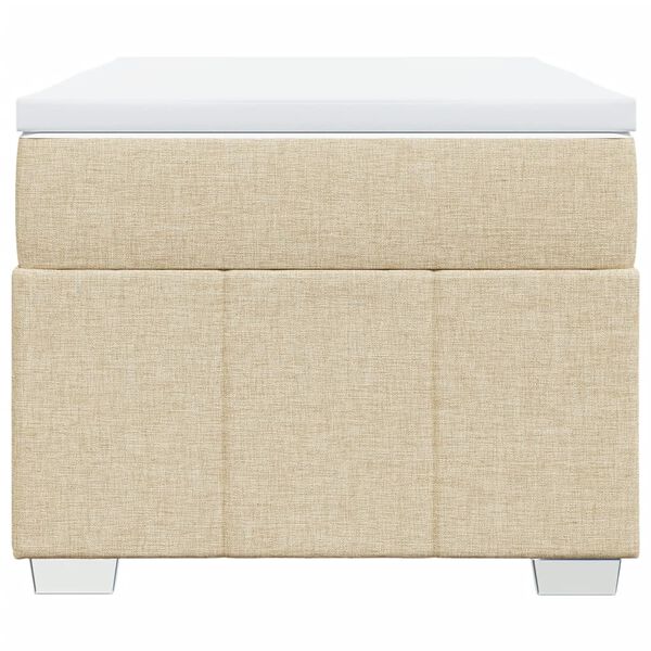 vidaXL Box spring postel s matrac&iacute; kr&eacute;mov&aacute; 90x200 cm textil