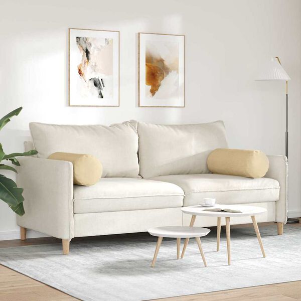 vidaXL Polštáře 2 pcs Šedozelená Ø 25 x 70 cm Žebrovaná látka