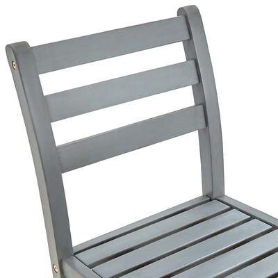 vidaXL Barové stoličky 4 ks šedé masivní akáciové dřevo
