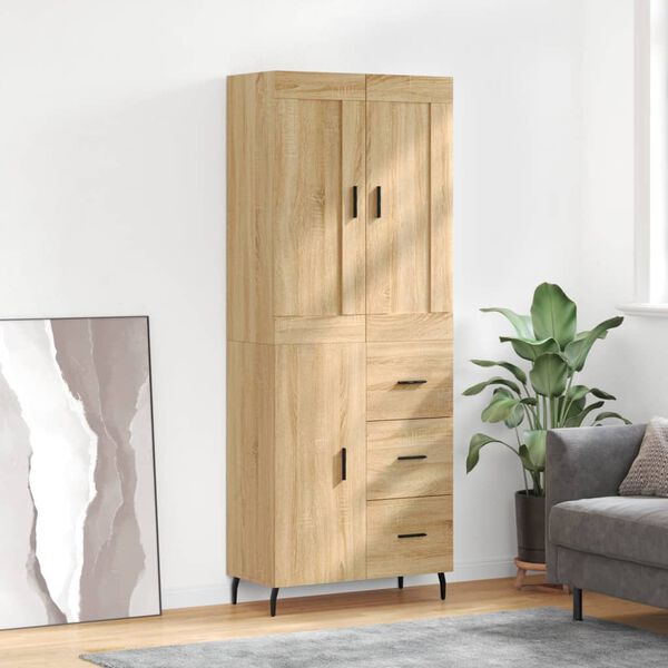 vidaXL Skř&iacute;ň highboard dub sonoma 69,5 x 34 x 180 cm kompozitn&iacute; dřevo