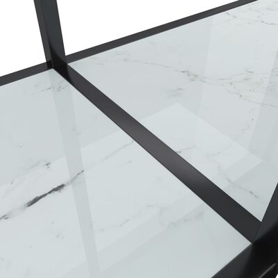 vidaXL Konzolový stolek bílý 140 x 35 x 75,5 cm tvrzené sklo