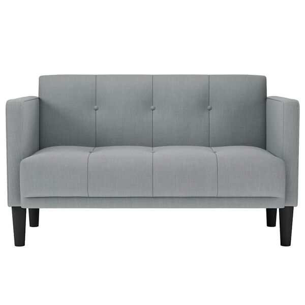 vidaXL Loveseat Sofa světle &scaron;ed&aacute; 111 cm textil
