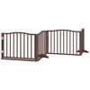 vidaXL Z&aacute;brana pro psy s dv&iacute;řky skl&aacute;dac&iacute; 4 panely hněd&yacute; dub 320 cm