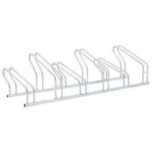 vidaXL Stojan na kola pro 6 kol podlahov&yacute; pozinkovan&aacute; ocel